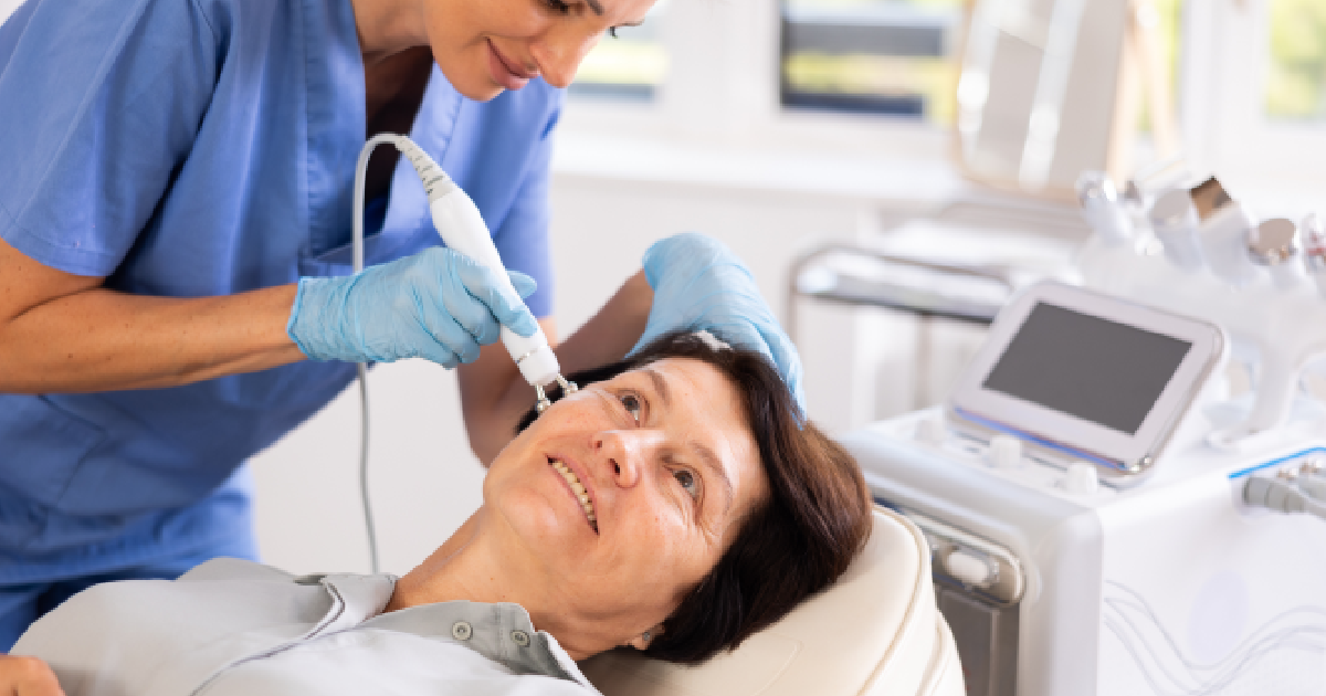 Blog 12 Women receiving a RF Skin Tightening in BOZEMAN, MT